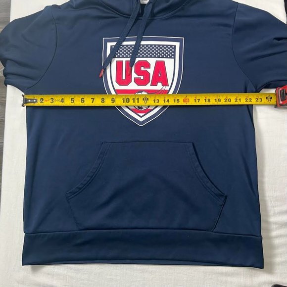 USA Soccer Team Blue Striker Pullover Hoodie Kangaroo‎ Pockets, Athletic, Size M - Picture 5 of 6